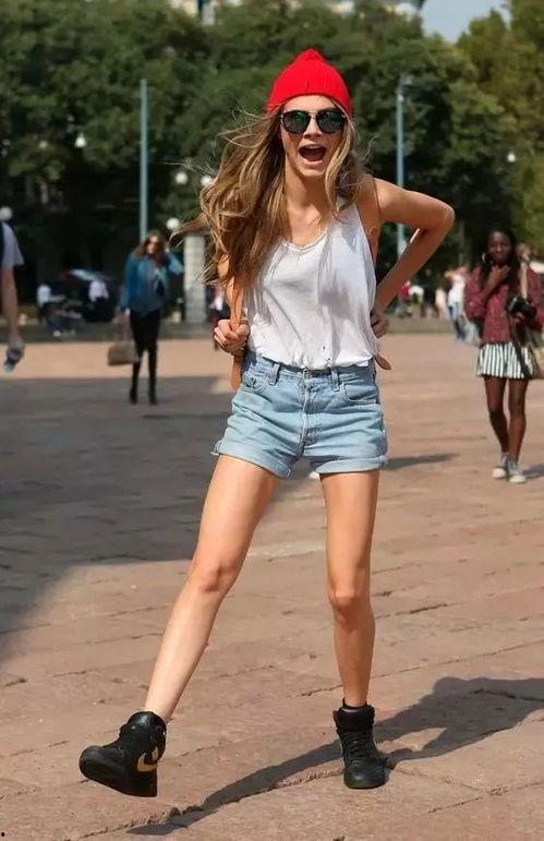 明星网红短裤图片高清,明星网红们的时尚演绎